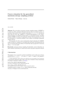 Convex relaxation for the generalized maximum-entropy sampling problem