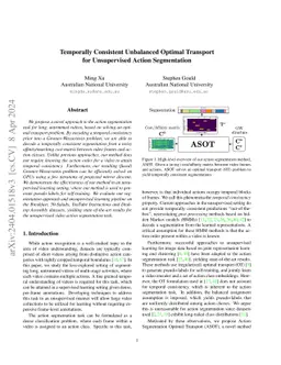 Temporally Consistent Unbalanced Optimal Transport for Unsupervised
  Action Segmentation