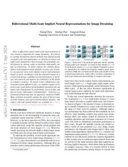 Bidirectional Multi-Scale Implicit Neural Representations for Image
  Deraining