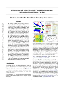 A Linear Time and Space Local Point Cloud Geometry Encoder via
  Vectorized Kernel Mixture (VecKM)