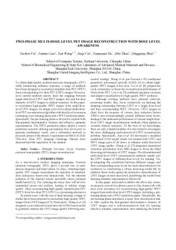 Two-Phase Multi-Dose-Level PET Image Reconstruction with Dose Level
  Awareness