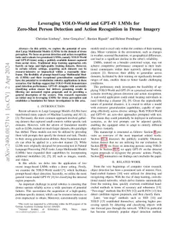 Leveraging YOLO-World and GPT-4V LMMs for Zero-Shot Person Detection and
  Action Recognition in Drone Imagery