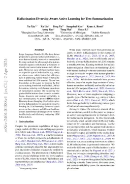 Hallucination Diversity-Aware Active Learning for Text Summarization