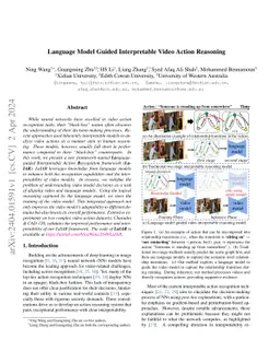 Language Model Guided Interpretable Video Action Reasoning