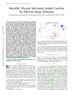 WaveDH: Wavelet Sub-bands Guided ConvNet for Efficient Image Dehazing