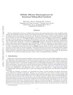 EDTalk: Efficient Disentanglement for Emotional Talking Head Synthesis