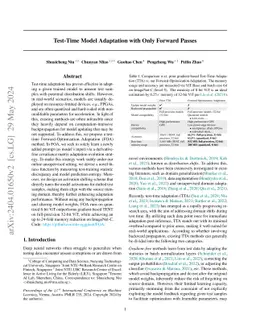 Test-Time Model Adaptation with Only Forward Passes