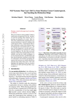 NLP Systems That Can't Tell Use from Mention Censor Counterspeech, but
  Teaching the Distinction Helps