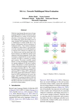 METAL: Towards Multilingual Meta-Evaluation