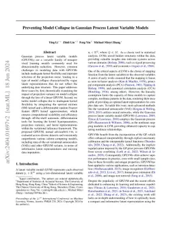 Preventing Model Collapse in Gaussian Process Latent Variable Models