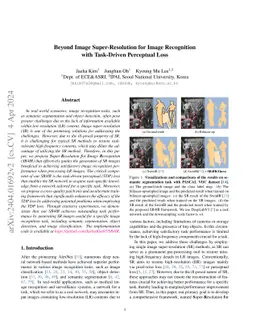 Beyond Image Super-Resolution for Image Recognition with Task-Driven
  Perceptual Loss