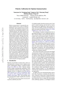 Polarity Calibration for Opinion Summarization