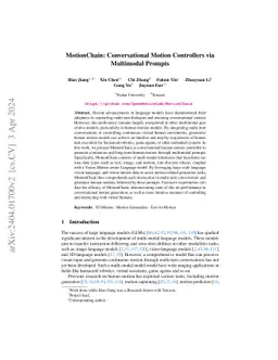 MotionChain: Conversational Motion Controllers via Multimodal Prompts