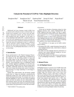 Unleash the Potential of CLIP for Video Highlight Detection