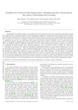 Guidelines for Cerebrovascular Segmentation: Managing Imperfect
  Annotations in the context of Semi-Supervised Learning
