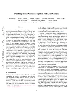 EventSleep: Sleep Activity Recognition with Event Cameras