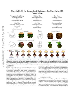 Sketch3D: Style-Consistent Guidance for Sketch-to-3D Generation