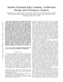 Satellite Federated Edge Learning: Architecture Design and Convergence
  Analysis