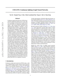 Continuous Spiking Graph Neural Networks