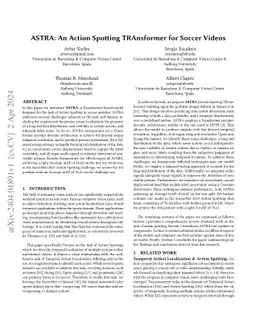 ASTRA: An Action Spotting TRAnsformer for Soccer Videos