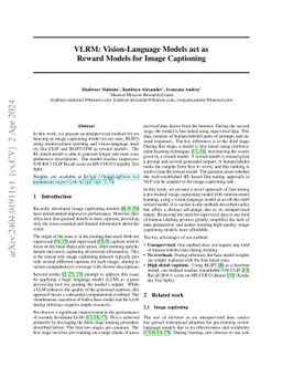 VLRM: Vision-Language Models act as Reward Models for Image Captioning