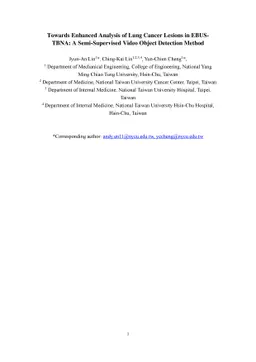Towards Enhanced Analysis of Lung Cancer Lesions in EBUS-TBNA -- A
  Semi-Supervised Video Object Detection Method