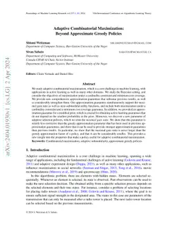 Adaptive Combinatorial Maximization: Beyond Approximate Greedy Policies