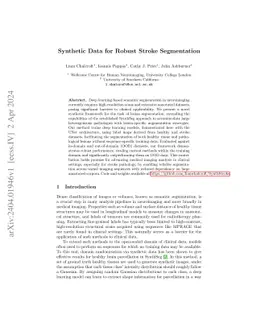 Synthetic Data for Robust Stroke Segmentation