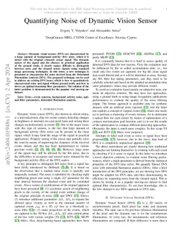 Quantifying Noise of Dynamic Vision Sensor