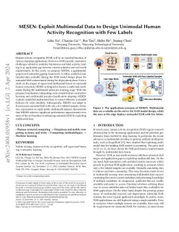 MESEN: Exploit Multimodal Data to Design Unimodal Human Activity
  Recognition with Few Labels