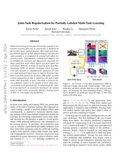 Joint-Task Regularization for Partially Labeled Multi-Task Learning