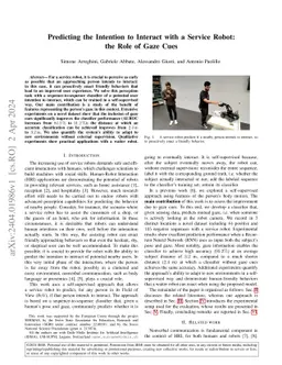 Predicting the Intention to Interact with a Service Robot:the Role of
  Gaze Cues