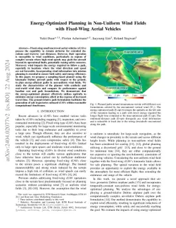 Energy-Optimized Planning in Non-Uniform Wind Fields with Fixed-Wing
  Aerial Vehicles