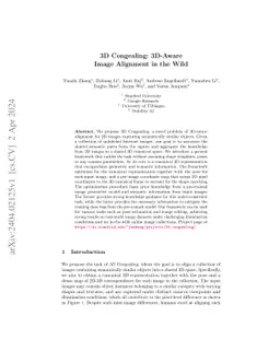 3D Congealing: 3D-Aware Image Alignment in the Wild