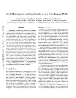 Iterated Learning Improves Compositionality in Large Vision-Language
  Models