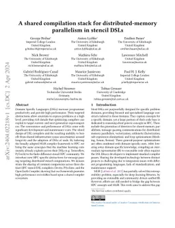 A shared compilation stack for distributed-memory parallelism in stencil
  DSLs