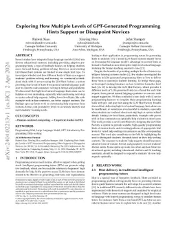 Exploring How Multiple Levels of GPT-Generated Programming Hints Support
  or Disappoint Novices