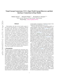 Visual Concept Connectome (VCC): Open World Concept Discovery and their
  Interlayer Connections in Deep Models