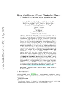Linear Combination of Saved Checkpoints Makes Consistency and Diffusion Models Better