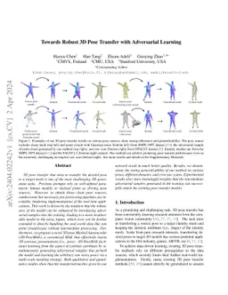 Towards Robust 3D Pose Transfer with Adversarial Learning