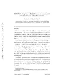 OFMPNet: Deep End-to-End Model for Occupancy and Flow Prediction in
  Urban Environment
