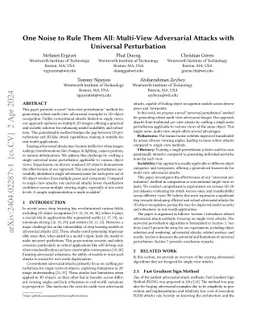 One Noise to Rule Them All: Multi-View Adversarial Attacks with
  Universal Perturbation