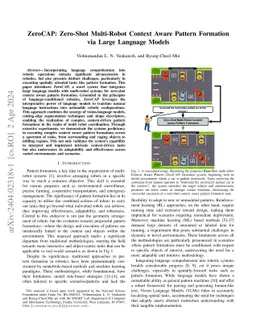ZeroCAP: Zero-Shot Multi-Robot Context Aware Pattern Formation via Large Language Models