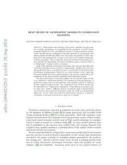 Heat Death of Generative Models in Closed-Loop Learning