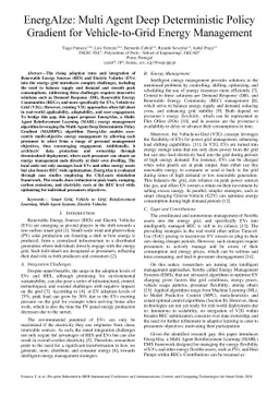 EnergAIze: Multi Agent Deep Deterministic Policy Gradient for Vehicle to
  Grid Energy Management
