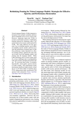 Rethinking Pruning for Vision-Language Models: Strategies for Effective
  Sparsity and Performance Restoration
