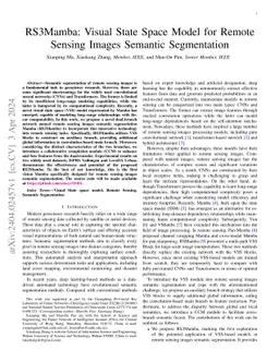 RS3Mamba: Visual State Space Model for Remote Sensing Images Semantic
  Segmentation