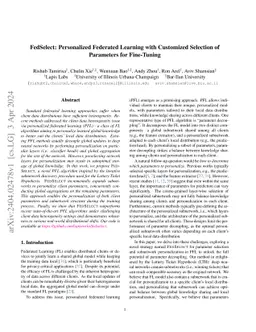 FedSelect: Personalized Federated Learning with Customized Selection of
  Parameters for Fine-Tuning