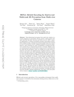 HENet: Hybrid Encoding for End-to-end Multi-task 3D Perception from
  Multi-view Cameras