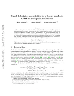 Small diffusivity asymptotics for a linear parabolic SPDE in two space
  dimensions